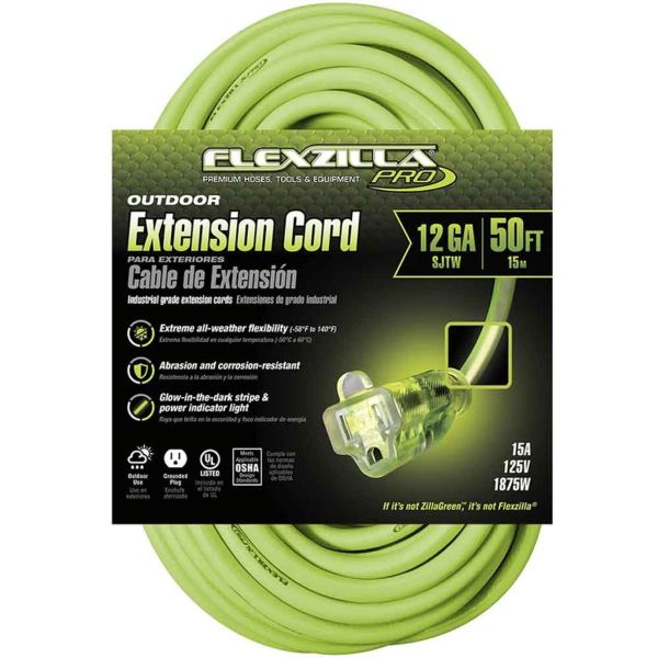 Legacy FZ512830 Flexzilla® Pro Extension Cord, 12/3 AWG SJTW, 50