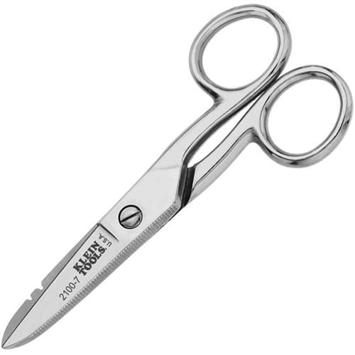Klein Electrician's Scissors with Stripping Notches ~ 2100-7