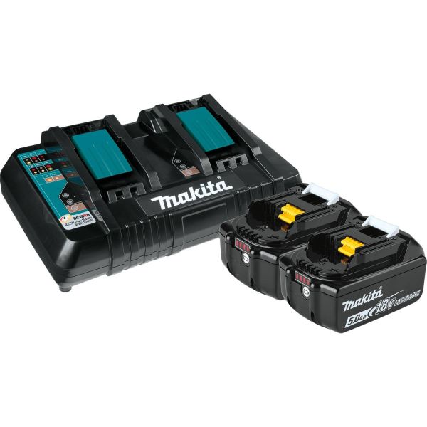 Makita BL1850B2DC2 18V Battery and Dual Port Charger Starter Pack