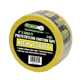 Grip 37071 3" x 1000' Yellow Caution Tape
