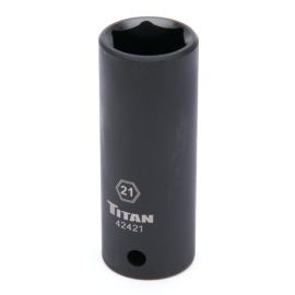 Titan 42421 21mm 1/2in Dr. 6pt MM Impact Socket
