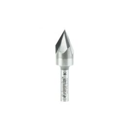 Amana Tool 45730 Carbide Tipped V Groove Signmaking & Lettering 60 Deg x 9/16 D x 1/2 CH x 1/4 Inch SHK Router Bit