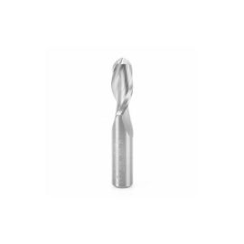 Amana Tool 46380 Solid Carbide Double Flute Up-Cut Ball Nose Spiral 1/4 R x 1/2 D x 1-1/4 CH x 1/2 SHK x 3 Inch Long Router Bit