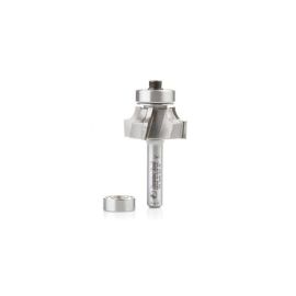 Amana Tool 49546 Carbide Tipped 4 Flute Corner Rounding/Beading 3/16 R x 1 D x 1/2 CH x 1/4 Inch SHK w/ Lower Ball Bearing Router Bit