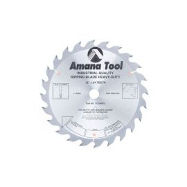 Amana Tool 712240 Carbide Tipped Heavy-Duty Ripping 12 Inch D x 24T FT, 18 Deg, 1 Inch Bore, Circular Saw Blade