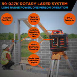Johnson Level 99-027K Self-Leveling Long-Range Rotary Laser System