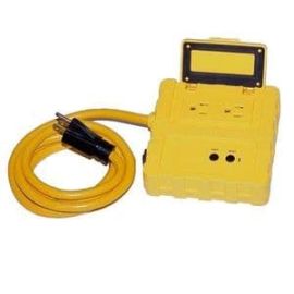 Alert 4115-6GFCI Portable Ground Fault Circuit Interrupter w/ Two 15 A Circuit Breaker Protected Outlets