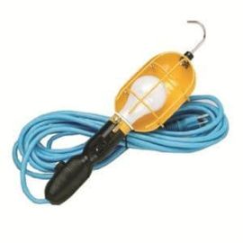 Alert TLP-25GM-CB Professional Incandescent Trouble Light w/ Outlet, Metal Guard, Overload Protection & Cold Weather Cord
