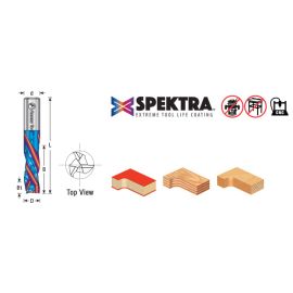 Amana Tool 46014-K CNC SC Spektra Extreme Tool Life Coated Compression Spiral 1/2 D x 1-5/8 CH x 1/2 SHK x 3-1/2 Inch Long 3 Flute Router Bit