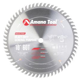 Amana 610601 Carbide Tipped Heavy Duty General Purpose 10 Inch Dia Saw Blade