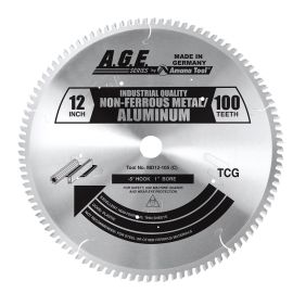 AGE MD12-105 Industrial Carbide Tipped Non-Ferrous Metal-Aluminum Saw Blade 12 inch Diam 1 inch Bore