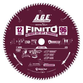 AGE MD12-960R 12 inch 96 Tooth Finito Ultimate Cut-off and Crosscut Saw Blade