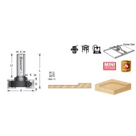 Amana RC-2241 RC-2241 Insert Carbide Mini Spoilboard Surfacing, Rabbeting, Flycutter, Slab Leveler & Surface Planer 1-1/2 Dia x 15/32 (12mm) x 1/2 Inch Shank Router Bit