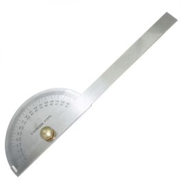 Big Horn Tools 19215 3-1/2 Inch Stainless Steel Depth Gauge with Round Head Protractor