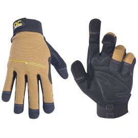Custom LeatherCraft 124L Work Right Flex Grip Work Gloves - Large