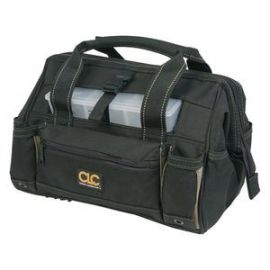 Custom LeatherCraft 1535 18-inch Top Side Tool Bag w/ Plastic Parts Tray