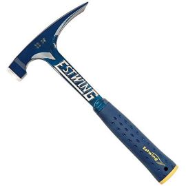 Estwing E6‐20BLC Bricklayer's/Mason's Hammer - 20 oz Masonary Tool with Forged Steel Construction & Shock Reduction Grip 