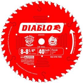D0840X Diablo 8-1/4-Inch 40 Tooth ATB Finishing Saw Blade