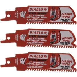 Freud Ds0408cf3  6-Inch Steel Demon Ct Recip Blades For Thick Metal Cutting (3-Pk)