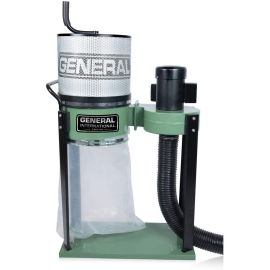 General International 10-030-M1 1HP 7Amp Commercial Dust Collector with 2 Micron Bag Filter (120V 1Phase)