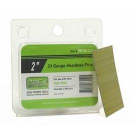 GREX P6/50-2.5 23 Gauge 2 Inch Length Headless Pins (2,500 per box)