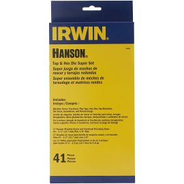 Irwin 24606 Hanson 41-pc Machine Screw / Fractional Tap & Hex Die Set