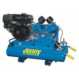 Jenny G9HGA-8P Portable Gas Air Compressor: 1 Stage, 9 hp Engine, Honda, 17.8 cfm @ 90 psi, 8 gal Air Tank