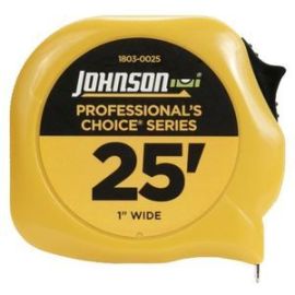 Johnson Level 1803-0025 25 foot X 1inch Professional's Choice Power Tape