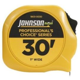 Johnson Level 1803-0030 30 foot X 1 inch Professional's Choice Power Tape