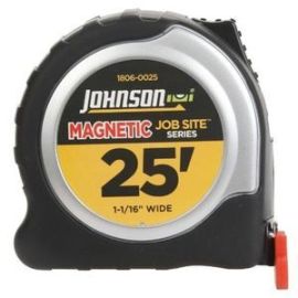 Johnson Level 1806-0025 Job Site Magnetic Tip Power Tape Measures