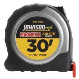 Johnson Level 1806-0030 30-Foot x 1 1/16-Inch JobSite Magnetic Tape