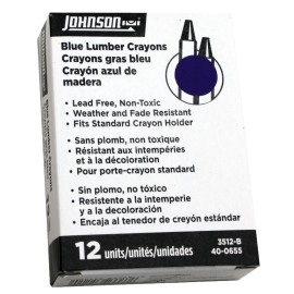 Johnson Level 3512-B, Blue Lumber Crayon - 12/box