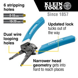 Klein-Kurve® k11095 Wire Stripper / Cutter, 8-20 AWG