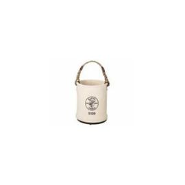 Klein 5109P Bucket, #6 Canvas, Wide-Opening, Straight-Wall, Pocket, 12"D x 15"H
