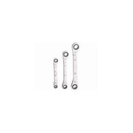 Klein 68244 3-Piece Fully Reversible Ratcheting Offset Box Wrench Set
