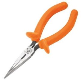 Klein D203-6-INS 6 inch Insulated Standard Long-Nose Pliers Side-Cutting