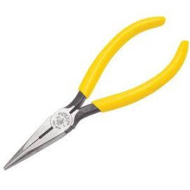 Klein D203-7C 7 inch Standard Long-Nose Pliers Side-Cutting with Spring