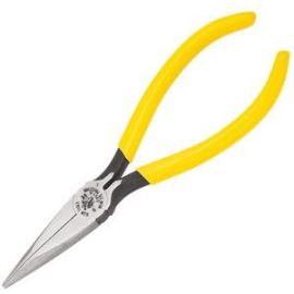 Klein D301-6C 6 inch Standard Long-Nose Pliers with Spring
