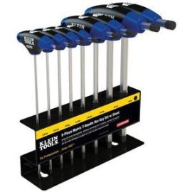 Klein JTH98M 8 pc 9 in Metric Journeyman T- Handle Set With Stand
