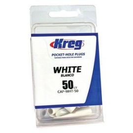 Kreg CAP-WHT-50 White Plastic Plugs 50-pack