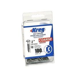 Kreg SML-C1-100 1 in. #8 Coarse Thread Washer Head Maxi-Loc (100 Pack)