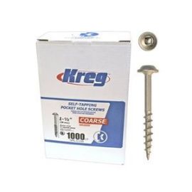 Kreg SML-C150-1000 1-1/2" #8 Coarse Washer Head Pocket Hole Screws (1000 Pack) | Dynamite Tool