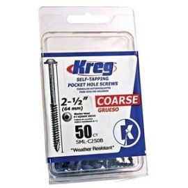 Kreg SML-C250B-50, 2-1/2-Inch #8 Coarse Thread Blue Kote Screws (50 Pack)
