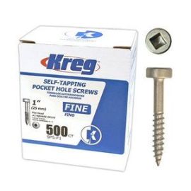 Kreg  SPS-F1-100 1" Pocket Screws #6 Fine Pan-Head - 100 ct