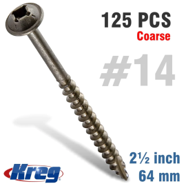 Kreg SML-C2X250-125 HD Pocket-Hole Screws (125) | Dynamite Tool