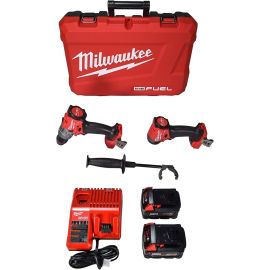 Milwaukee 3697-22 18V Lithium-Ion Brushless Cordless Hammer Drill and Impact Driver Combo Kit (2-Tool)