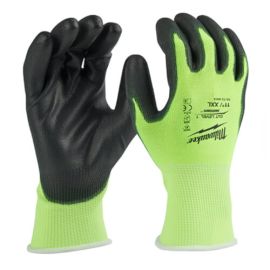 Milwaukee 48-73-8914 Cut 1 High Visibility Polyurethane Dipped Gloves (XXL) | Dynamite Tool