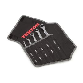 Tekton WBE23505 45-Degree Offset Box End Wrench Set, 5-Piece (1/4-13/16 in.) - Pouch