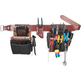 Occidental Leather 5590 Commercial Electrician's Tool Bag Set shown loaded