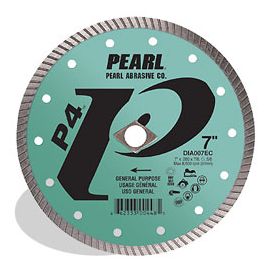 Pearl Abrasives DIA008EC 8 in. General Purpose Flat Core Turbo Blade